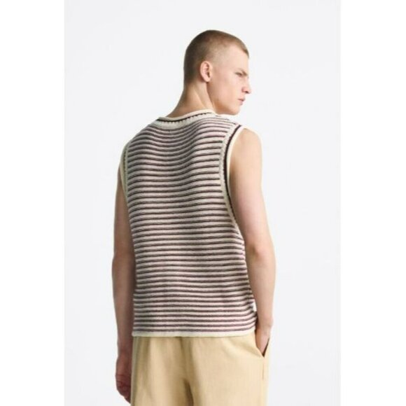 2/$30 Zara Relaxed Crew Neck Vest‎ Size Medium - Picture 12 of 16